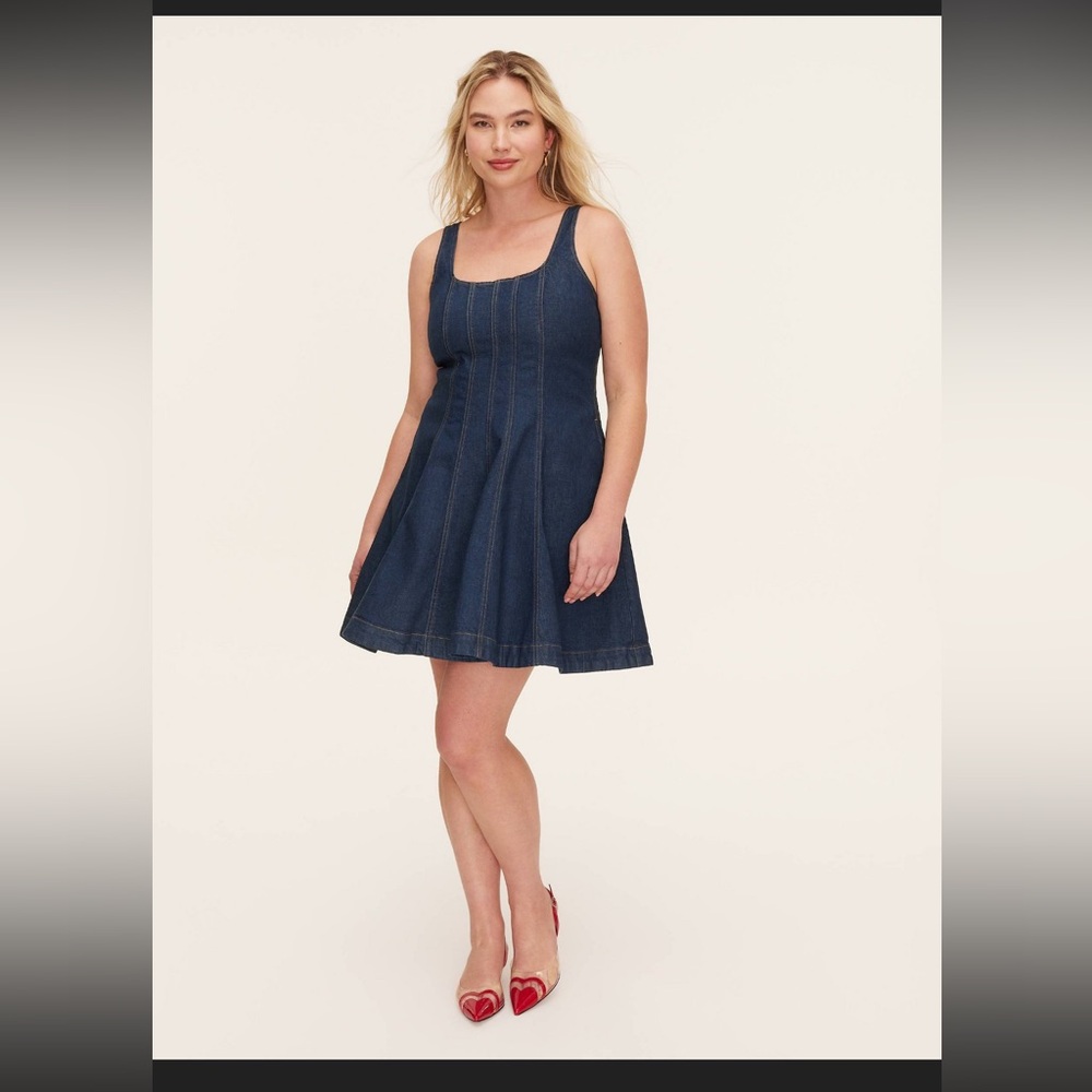 NWT - Denim Seamed Mini Dress - kate spade new york x Target Dark Blue